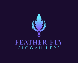 Quill  Pen Feather Writing logo design