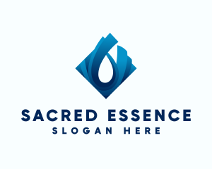 Water Droplet Liquid logo design