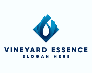 Water Droplet Liquid logo design