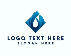 Drinking - Water Droplet Liquid logo design