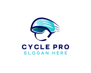 Biking - Nutshell Helmet Cyclist logo design