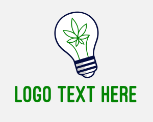 Light Bulb - Cannabis Light Bulb Dispensary logo design