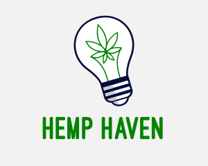 Cannabis Light Bulb Dispensary  logo design