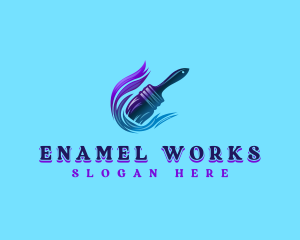 Enamel - Handyman Paint Brush logo design