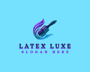 Latex - Handyman Paint Brush logo design