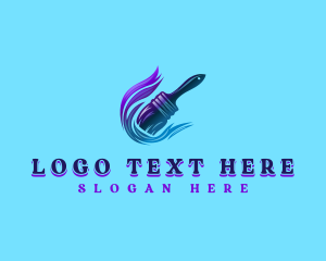 Handyman Paint Brush Logo