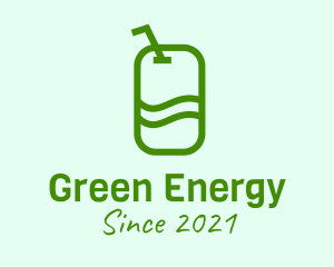 Green Mobile Drink  logo design