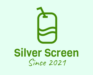 Straw - Green Mobile Drink logo design