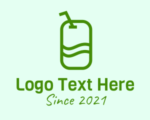 Smartphone - Green Mobile Drink logo design