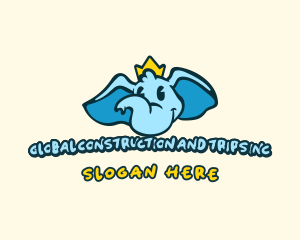 Carnival - Crown Elephant King logo design
