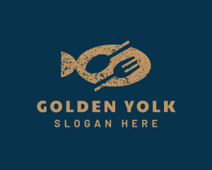 Golden Fish Cutlery logo design