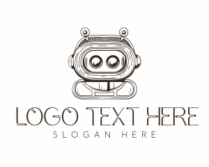 Machine - Vintage Robot Tech logo design