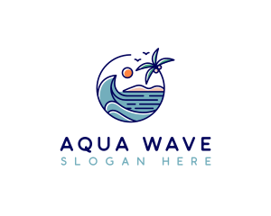 Beach Wave Resort logo design