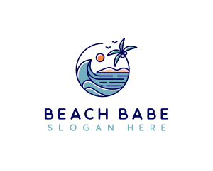 Beach Wave Resort logo design