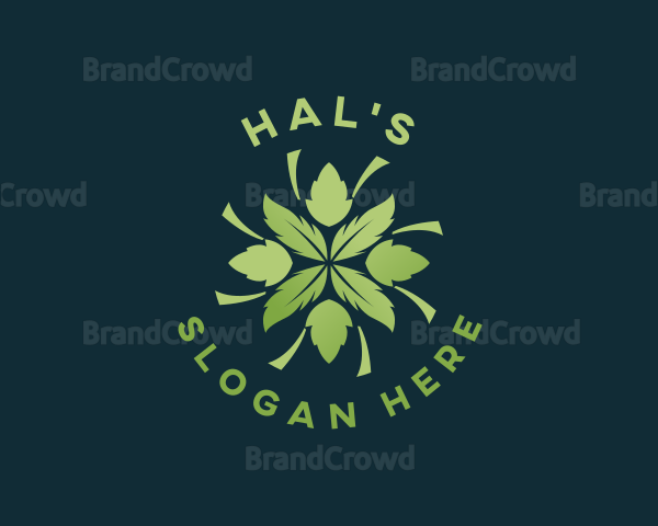 Organic Herbal Leaves Logo