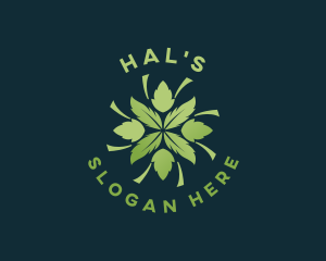 Organic Herbal Leaves  Logo