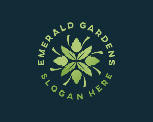 Organic Herbal Leaves  logo design