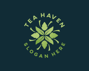 Organic Herbal Leaves  logo design