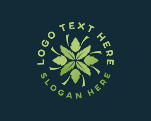 Organic Herbal Leaves  Logo