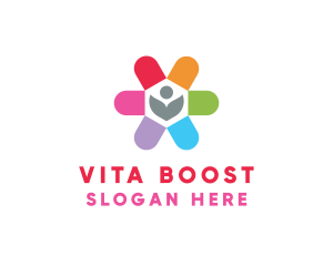 Vitamin - Herbal Medicine Flower logo design