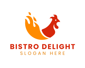 Chicken Fire Cuisine logo design