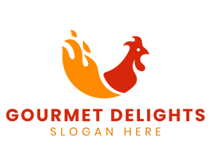 Chicken Fire Cuisine logo design