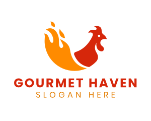 Chicken Fire Cuisine logo design