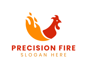 Chicken Fire Cuisine logo design