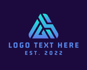 Mobile - Triangle Letter AS Monogram logo design