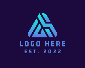 Electronics - Triangle Letter AS Monogram logo design