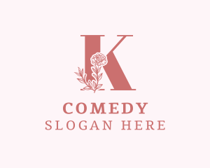 Elegant Flower Letter K Logo