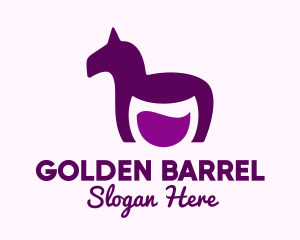 Whiskey - Purple Horse Wine logo design