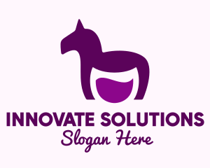 Wine Tasting - Purple Horse Wine logo design