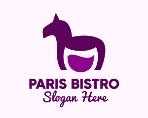 Purple Horse Wine logo design