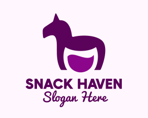 Purple Horse Wine logo design