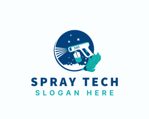 Sprayer - Cleaning Mop Sprayer Disinfect logo design