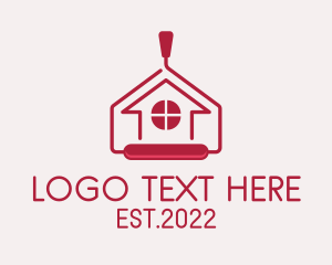 Residential - Paint Roller House Renovation logo design