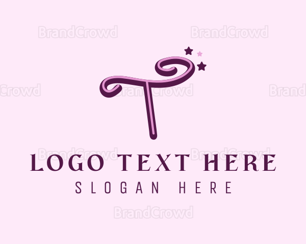 Fairy Star Letter T Logo