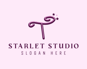 Actress - Fairy Star Letter T logo design