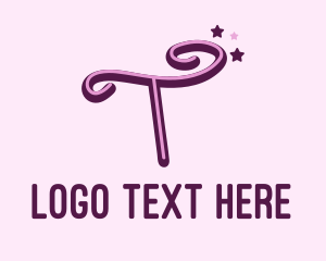 Star Letter T Logo