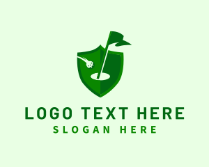 Golf Flag - Golf Hole Ball logo design