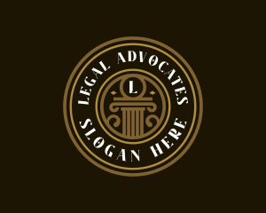 Lawyer - Justice Lawyer Pillar logo design