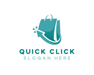 Click - Ecommerce Shopping Bag logo design