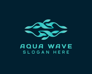 Wave Wellness Nature logo design