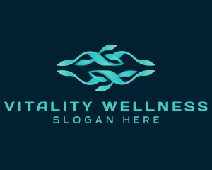 Wave Wellness Nature logo design