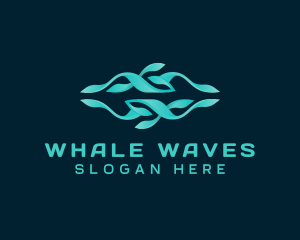 Wave Wellness Nature logo design