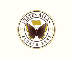 Montana Butterfly Insect logo design