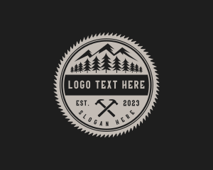 Hammer - Lumberjack Forestry Tools logo design