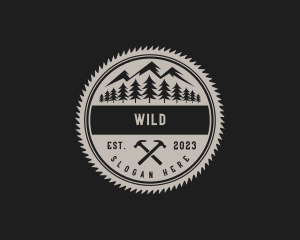 Lumber - Lumberjack Forestry Tools logo design