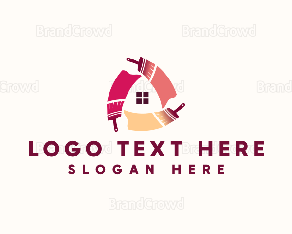 Home Paint Brush Logo